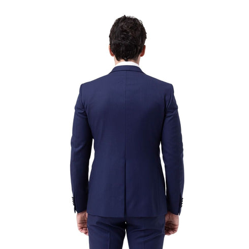 Abito Uomo con gilet monopetto in satin Blu TAGLIATORE- Francavilla Moda